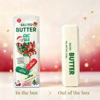 White butter-stick squishy, in the box and out of the box